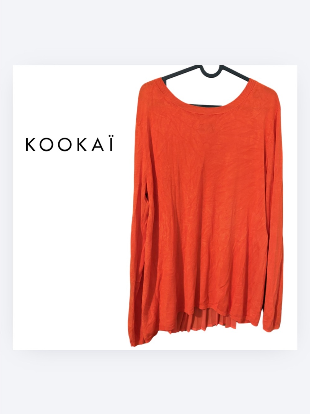 Kookai Bright Orange Long Sleeve Top